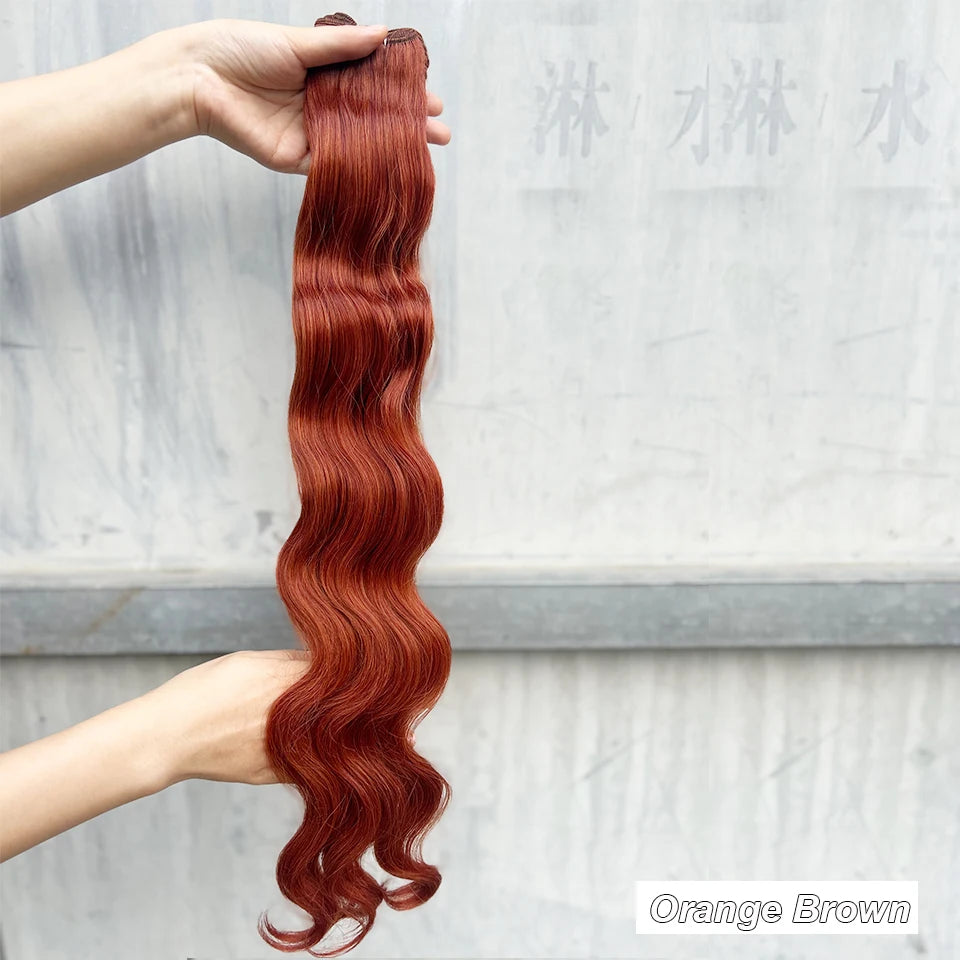 Magicae 30Inch 200g/Pc Chocolate Ombre Brown Orange Blond P27/613 Bio Body Wave Grey High Temperature Synthetic Hair Extension