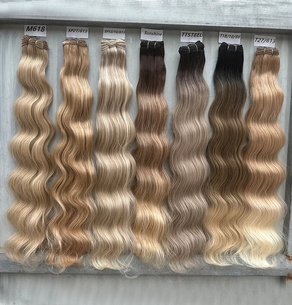 Magicae 30Inch 200g/Pc Chocolate Ombre Brown Orange Blond P27/613 Bio Body Wave Grey High Temperature Synthetic Hair Extension