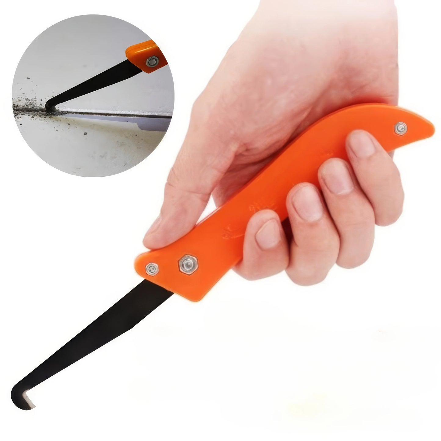 1/2 Piece Folding Hook Knife Orange, Manual Garden Weed Killer, Battery Free, Durable Structure, Used for Outdoor Lawns