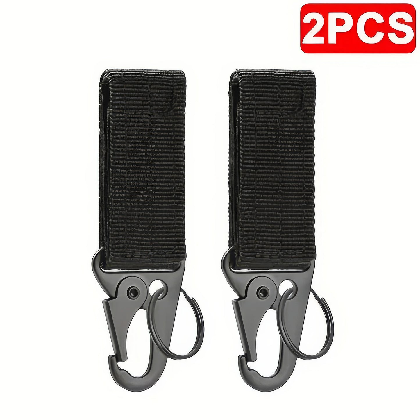 1/2 Piece Nylon Tactical Clip Black/green, Sturdy Hook, Suitable for Backpacks, Seat Belts, Bags, Outdoor Small Tools