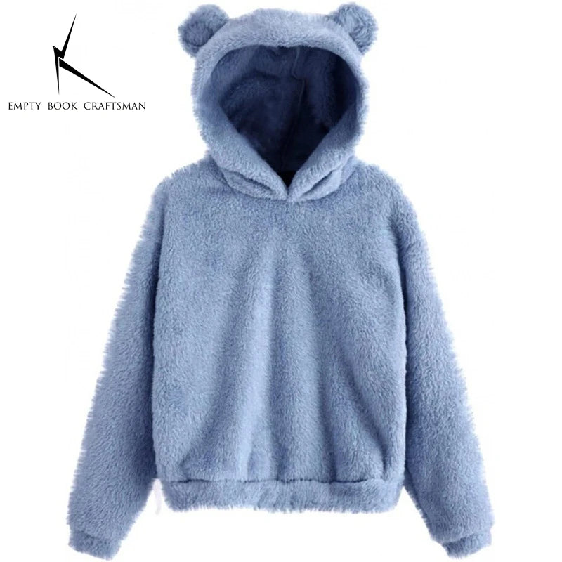 Women's Bunny Ear Hoodie - Plush Warm Long Sleeve Sweatshirt - photo 10