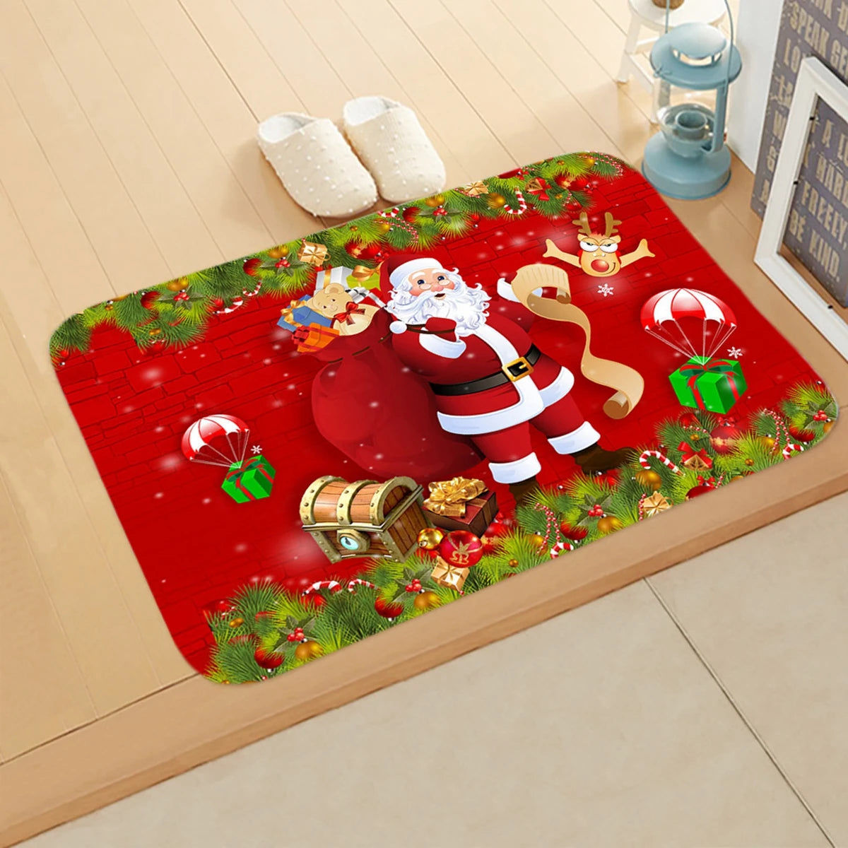 Christmas Door Mat Santa Claus Outdoor Carpet Merry Christmas Decorations For Home 2026 Navidad Xmas Ornament New Year 2026