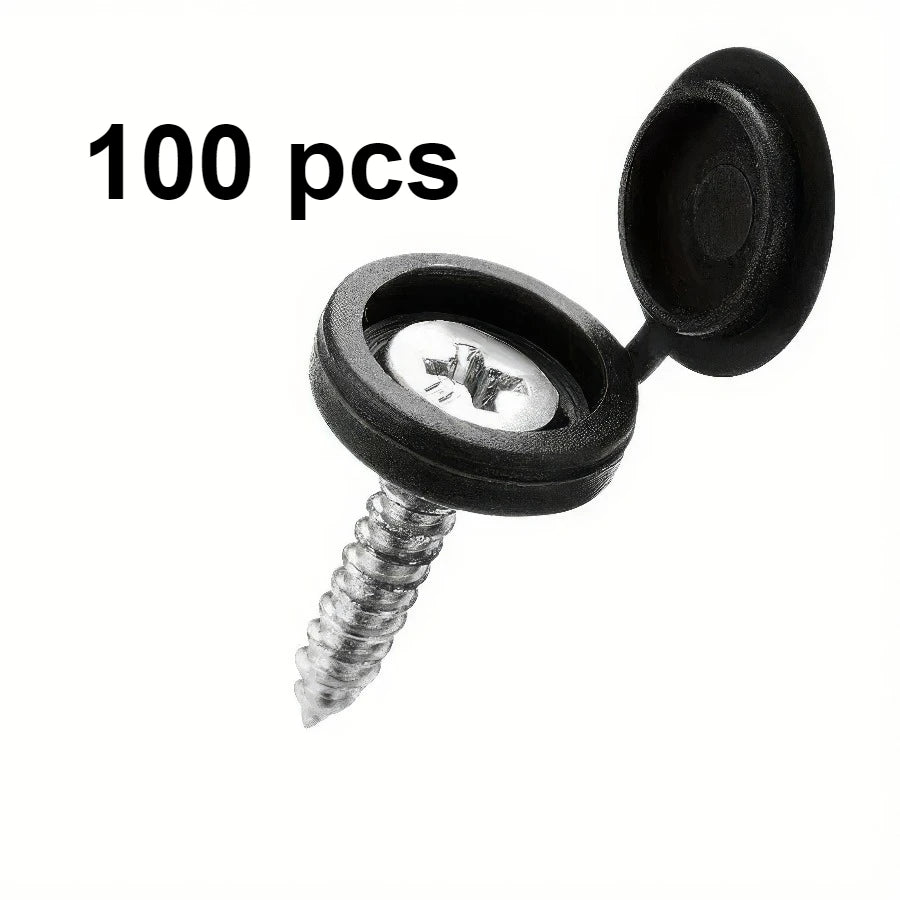 50/100 Self Tapping Screw Covers in Black/white, Easy To Install, Used for Walls, Cabinets, Furniture, Decorative Covers