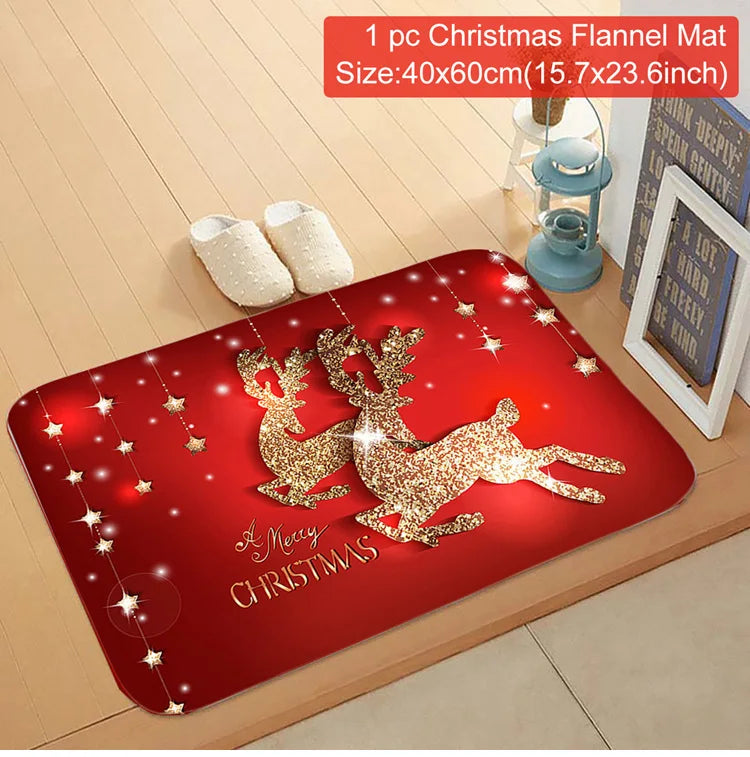 Christmas Door Mat Santa Claus Outdoor Carpet Merry Christmas Decorations For Home 2026 Navidad Xmas Ornament New Year 2026