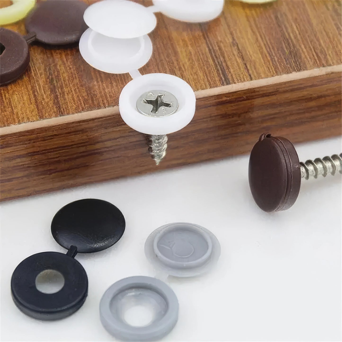 50/100 Self Tapping Screw Covers in Black/white, Easy To Install, Used for Walls, Cabinets, Furniture, Decorative Covers