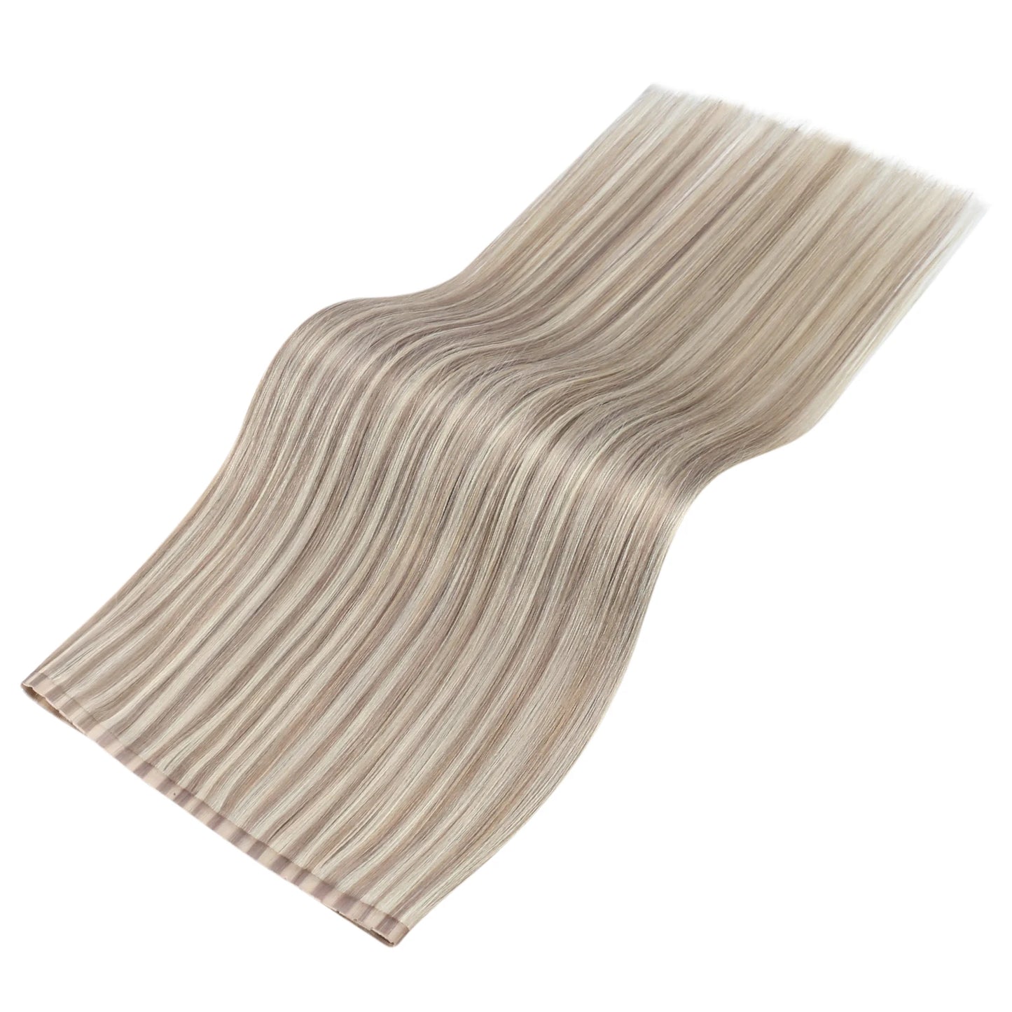 Moresoo Butterfly Weft Hair Extensions Pu Hole Weft Double Sided Genius Weft Bundles Hand Tied Weft Invisible Weave For Women