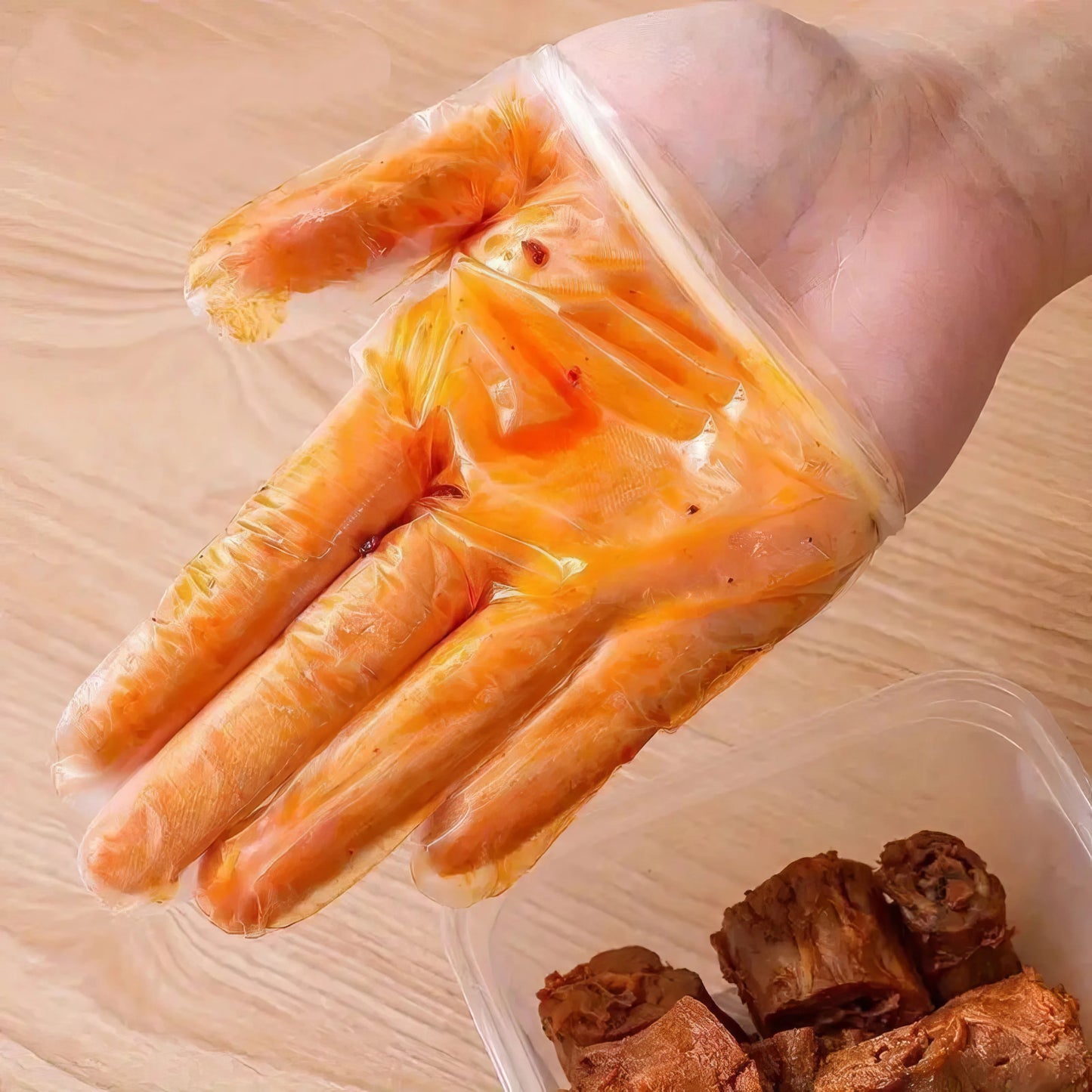 100/200/300 Pairs of Disposable Transparent Gloves, Integrated Gloves, Comfortable Fit, Easy To Wear, Suitable for Restaurants