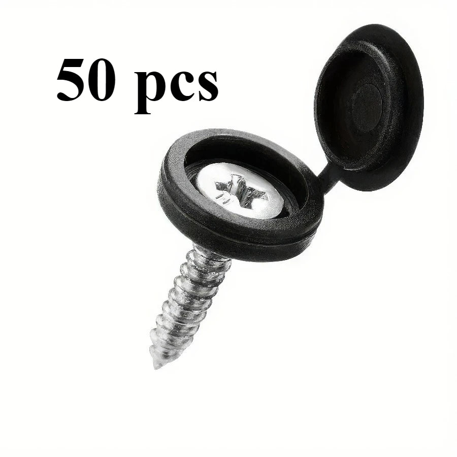 50/100 Self Tapping Screw Covers in Black/white, Easy To Install, Used for Walls, Cabinets, Furniture, Decorative Covers