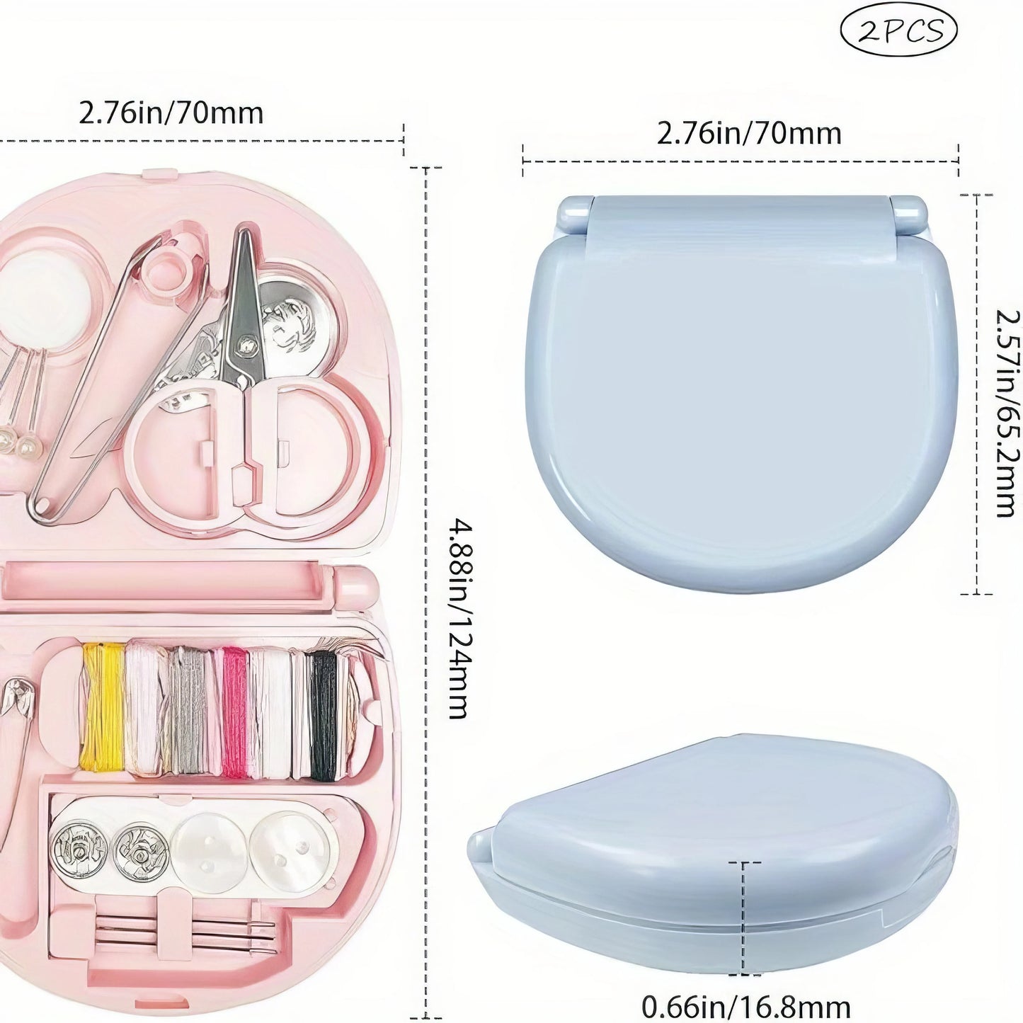 1/2/3 Piece Sewing Set in Blue/pink, Portable and Durable Integrated Emergency Repair, Suitable for Quick Repair, Sewing Tool