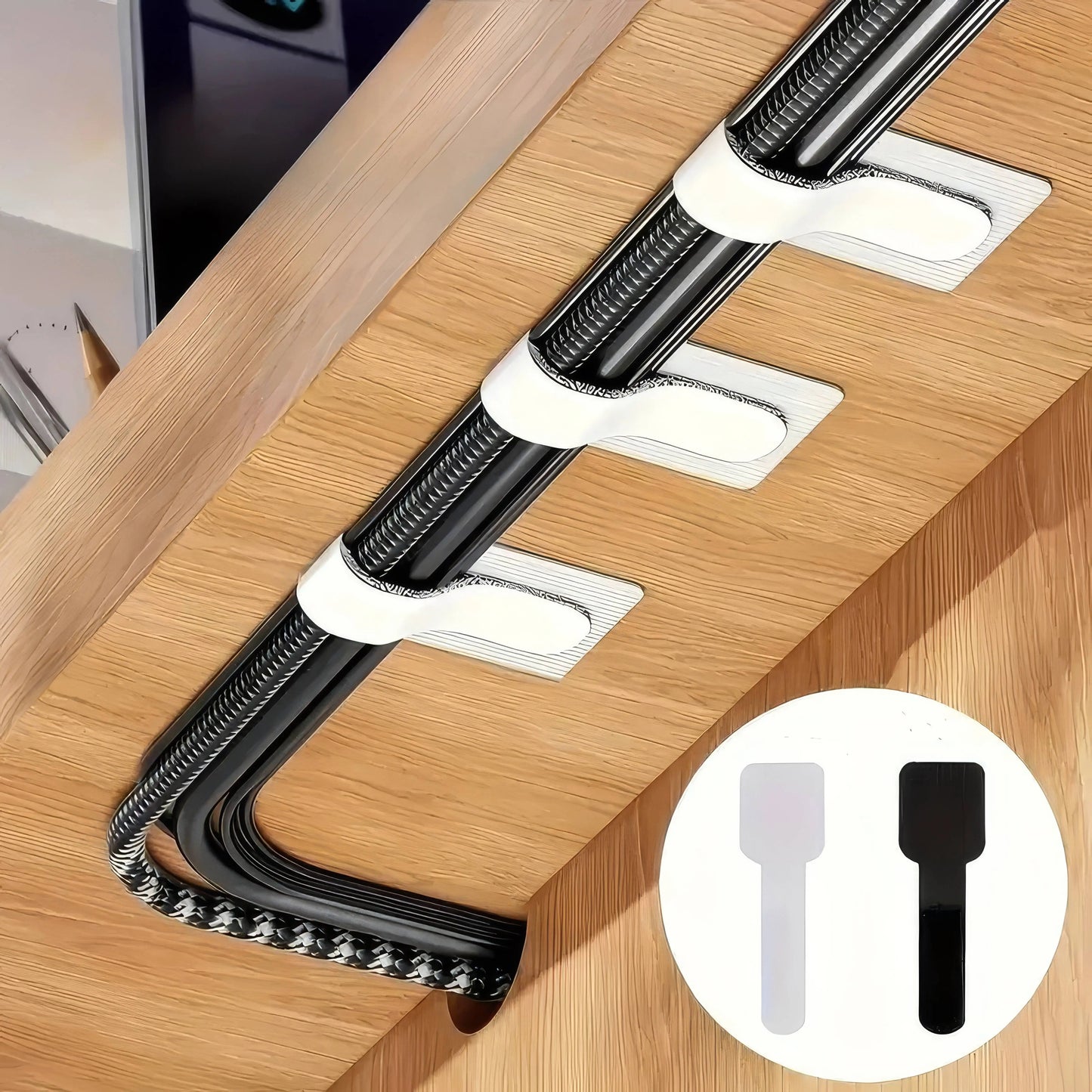 10 Durable Wire Ties, Multifunctional and Practical, Reusable, Tidy Up Messy Wires, Suitable for Daily Use