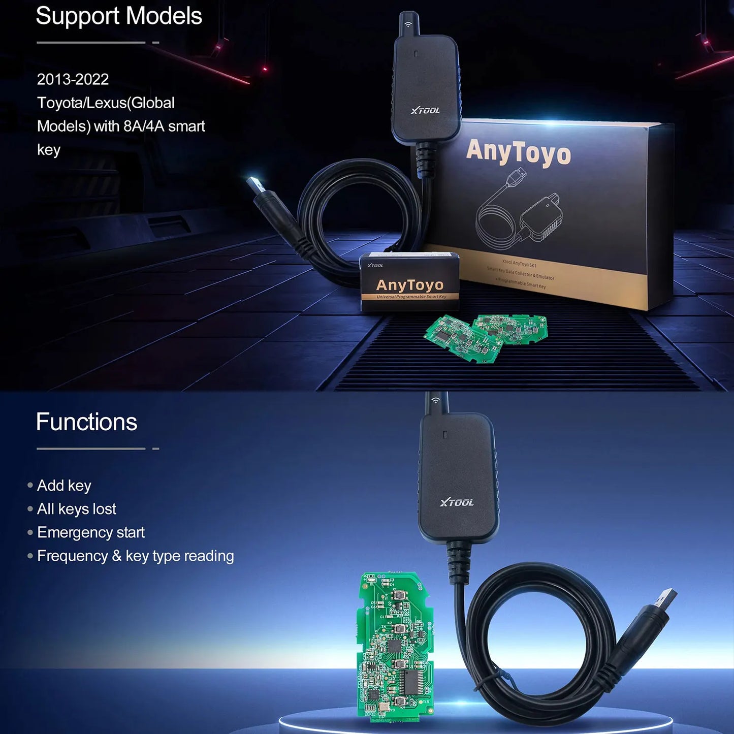 XTOOL KC501 KC100 KS01 SK1 M822 OBD2 Diagnostic Key Programming For X100PAD3 X100MAX PAD Elite D7S D8S D9S For Toyota