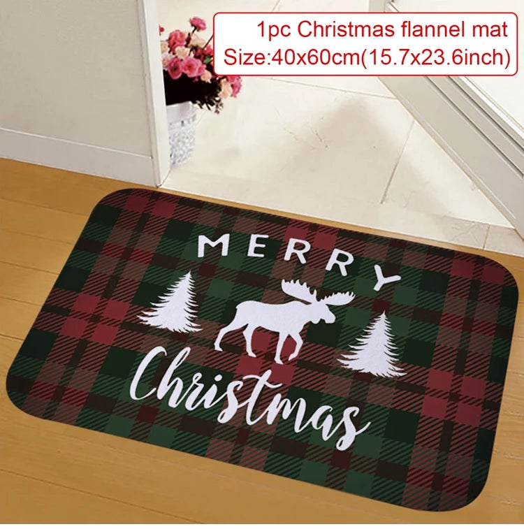 Christmas Door Mat Santa Claus Outdoor Carpet Merry Christmas Decorations For Home 2026 Navidad Xmas Ornament New Year 2026