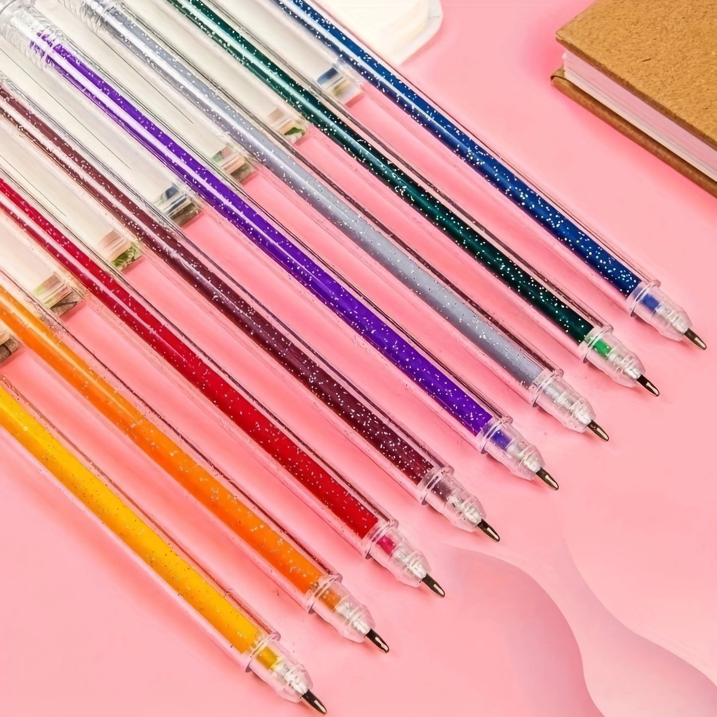 8-Pack Color-Changing Glitter Pens Mixable Journaling Supplies for Students Back-to-School