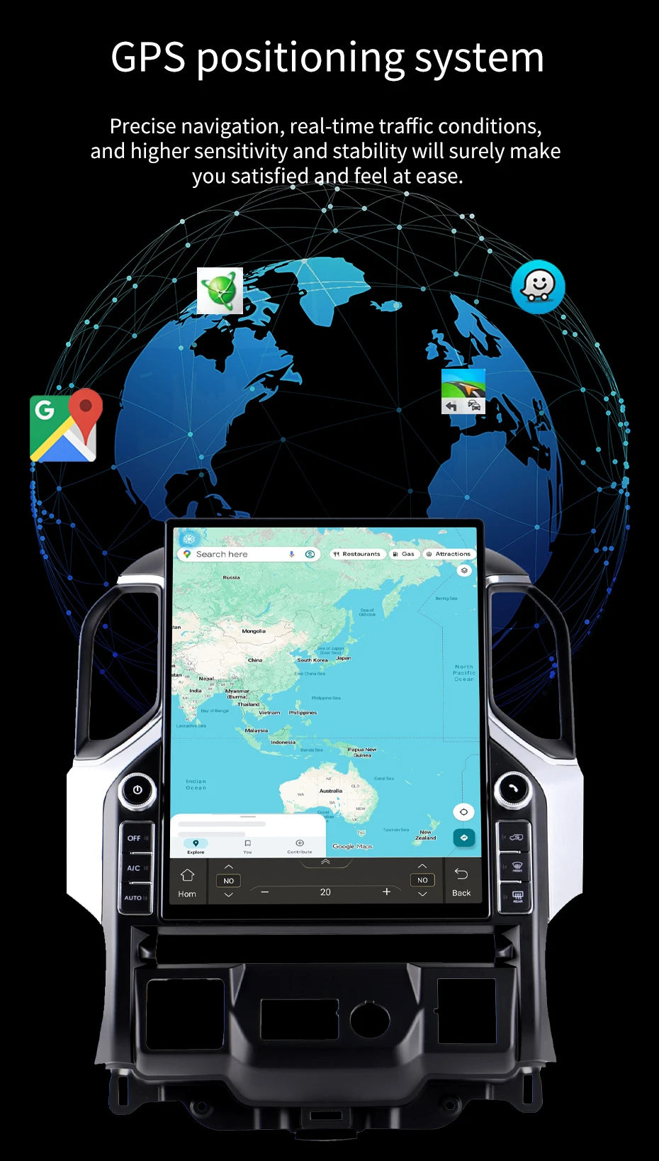 16.2 Android 15 Car Radio for GMC Sierra Denali Silverado 2019 2020 2021 2022 2023 Carplay Car Radio GPS Navigation Multimedia