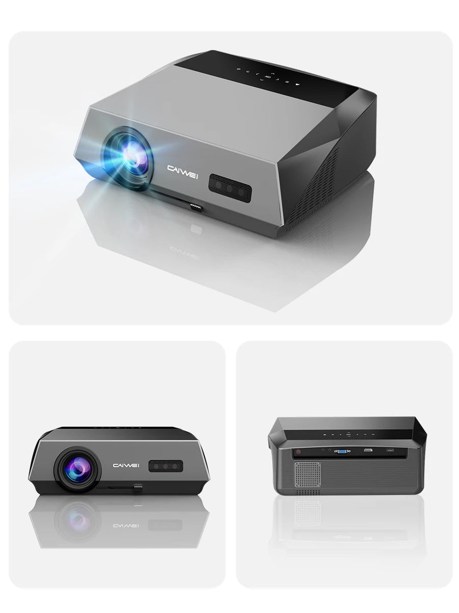 CAIWEI A10Q 4K Google Certified Projector 1080P Full HD Auto Focus High Brightness 4000 Ansi WiFi6 Beam Projectors Home Theater