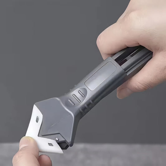 1/2 Piece Five in One Sealant Removal Tool Black, Easy To Grip, Durable Tool, Suitable for Bathroom, Kitchen Floor, Windows