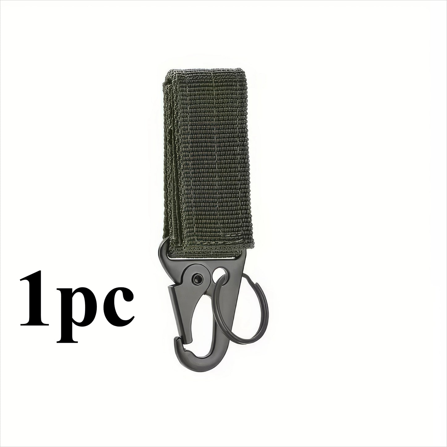 1/2 Piece Nylon Tactical Clip Black/green, Sturdy Hook, Suitable for Backpacks, Seat Belts, Bags, Outdoor Small Tools