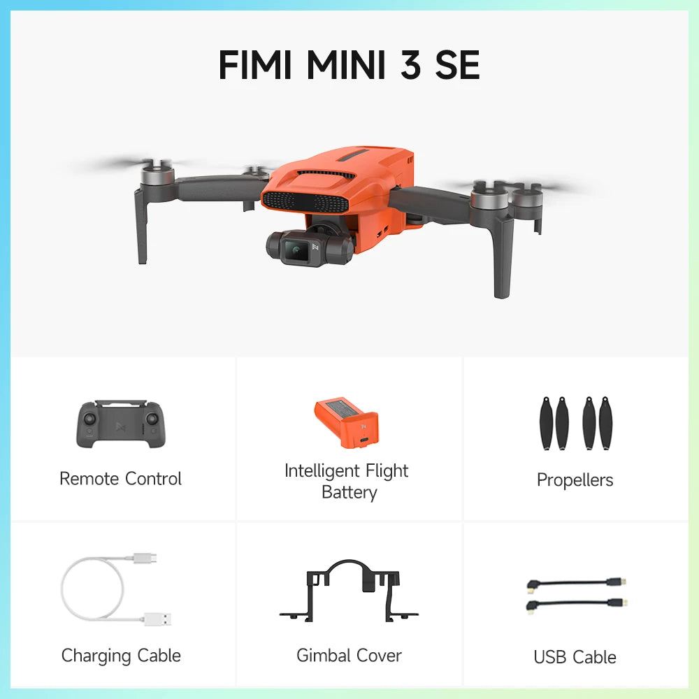 FIMI MINI 3 new drone 4K 60fps 9km range 3-axis Gimbal 249g Ultralight AI Super Night Video design smart tracking mini pro drone