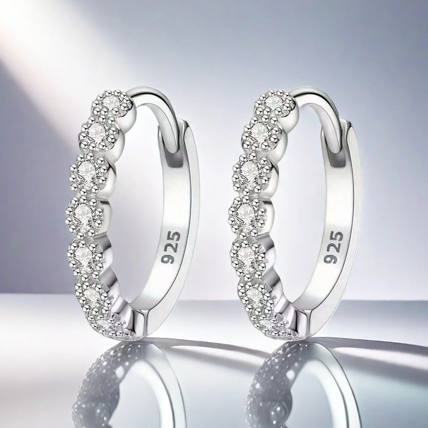 Elegant Silver Stud Earrings for Women, A Versatile and Dainty Single Pair for Everyday Luxury, Timeless Fine Jewelry