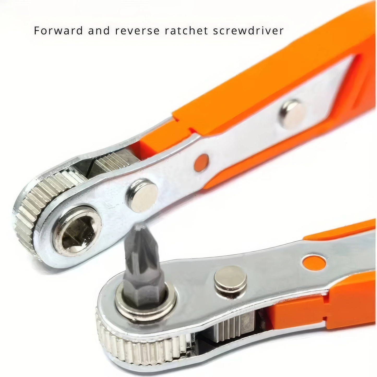 Multifunctional Screwdriver & Mini Ratchet Wrench Set, Red — 3-Set for Furniture Installation