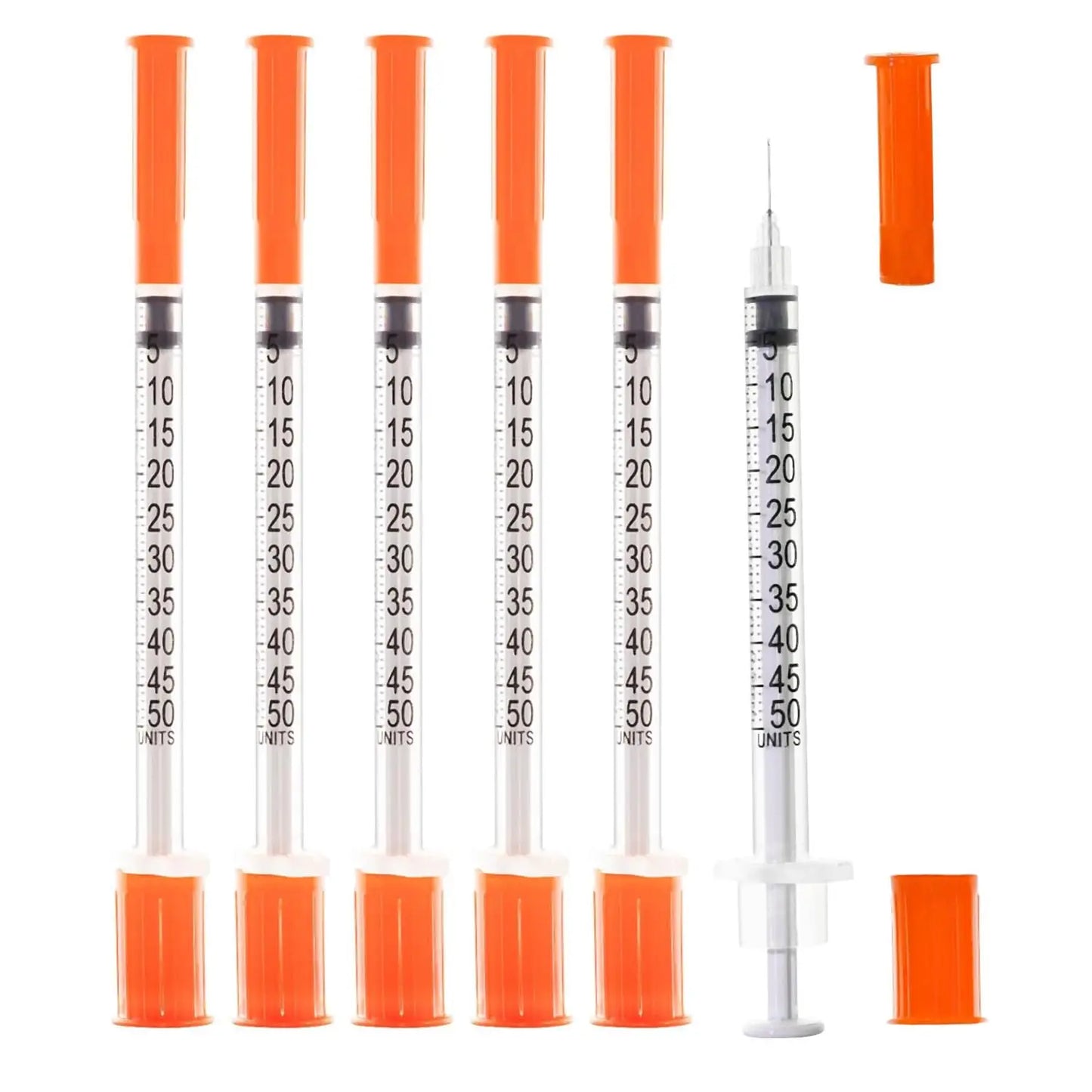 30PACK 0.3ml 0.5ml 1ml Disposable Individually Wrapped Insulin Syringe for Animals,Lab