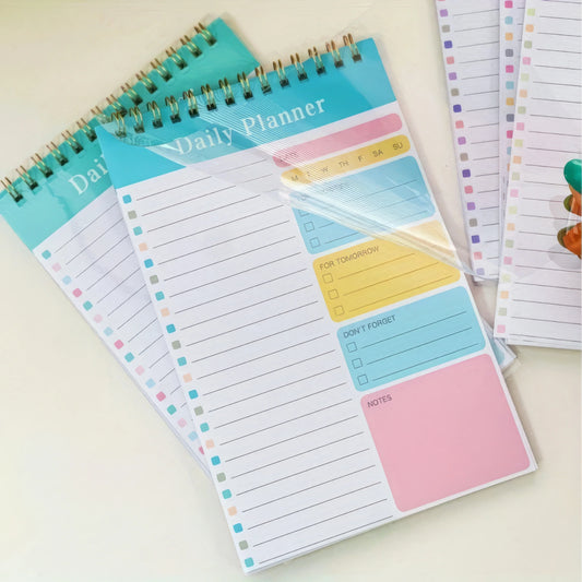 1/2/3 Notebooks with Random Colors, Orderly Layout, Sturdy Binding, Suitable for Work Plans, Study Plans, To-do Lists