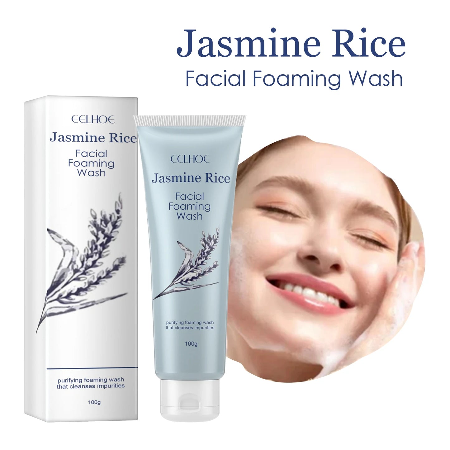 Eelhoe 100g Moisturizing Cleanser Gentle Facial Cleaning Daily Skin Care Hydrating Skin Maintenance