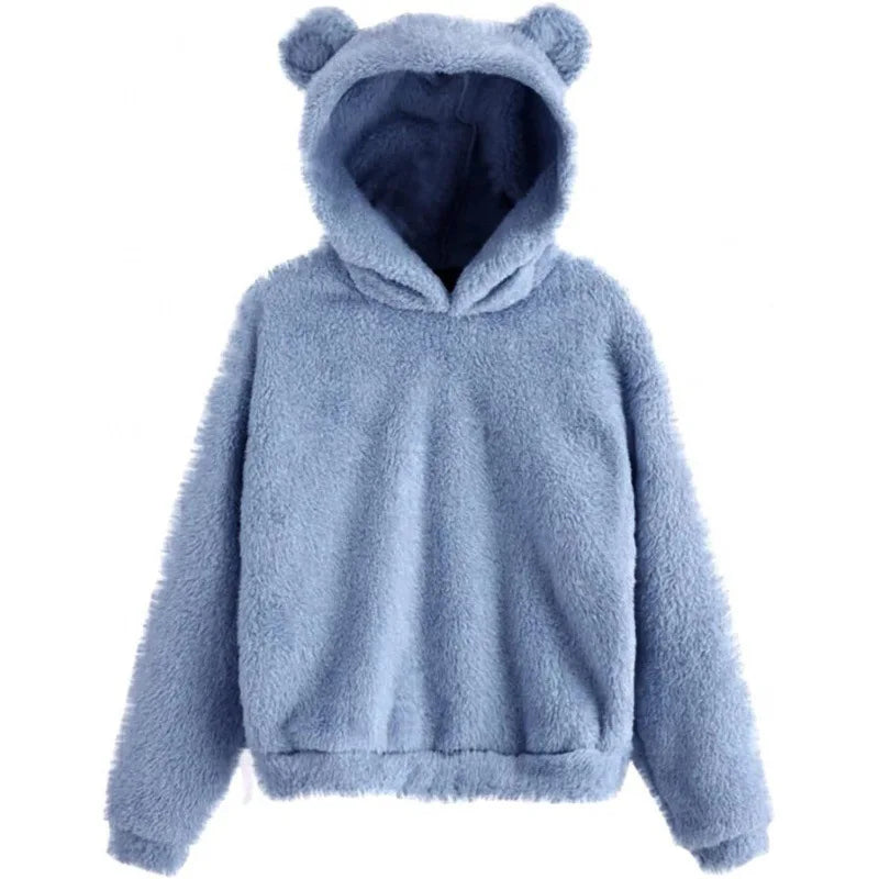 Women's Bunny Ear Hoodie - Plush Warm Long Sleeve Sweatshirt - photo 4