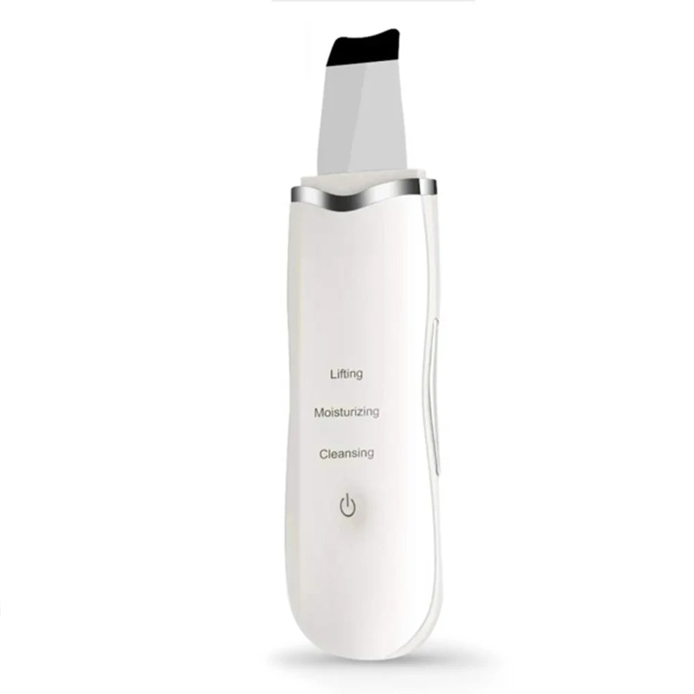 3-in-1 Ultrasonic Skin Scrubber Deep Vibrate Facial Cleaner Shovel Face Scrubber Peeling Black Head Remover Facial Massager