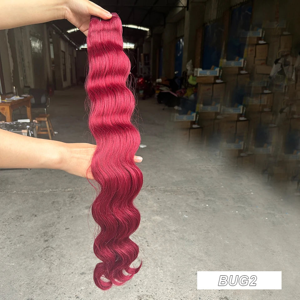 Magicae 30Inch 200g/Pc Chocolate Ombre Brown Orange Blond P27/613 Bio Body Wave Grey High Temperature Synthetic Hair Extension