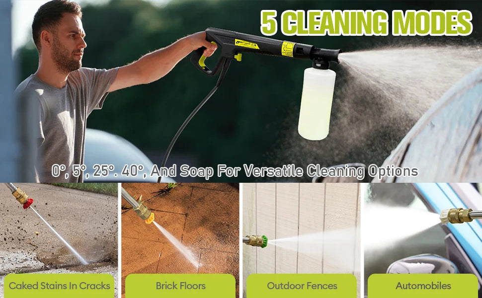 Electric Pressure Washer 4800PSI-Max 3.2GPM Power Washer Wash Machine Electric Powered with Foam Cannon for Car, Floor, Garage