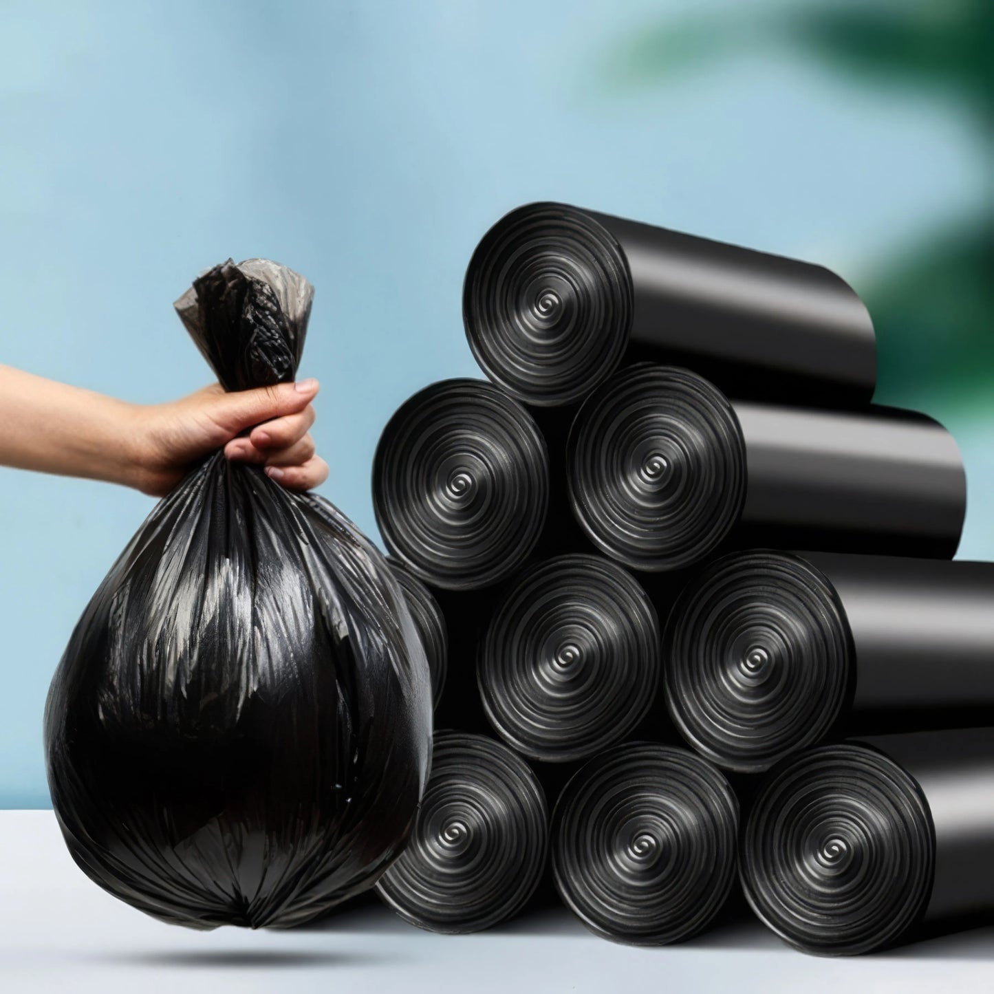 100 Odor-Resistant Black Garbage Bags for Small Cans
