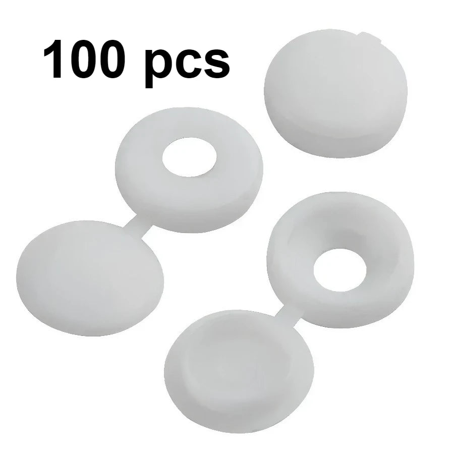 50/100 Self Tapping Screw Covers in Black/white, Easy To Install, Used for Walls, Cabinets, Furniture, Decorative Covers