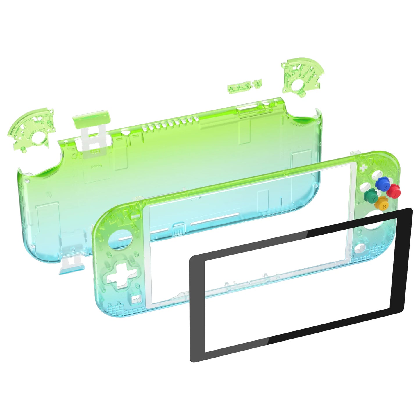 eXtremeRate Replacement Handheld Controller Housing Custom Shell with Screen Protector & ABXY Buttons for Nintendo Switch Lite
