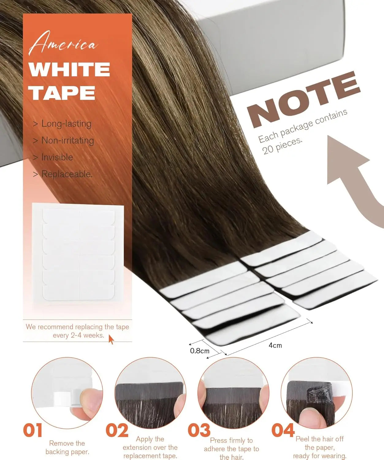 VeSunny Remy Tape In Hair Extensions  Brazilian Human Natural Hair 12-22 inches 30&50G  Balayage Color  Human Hair  Extensions