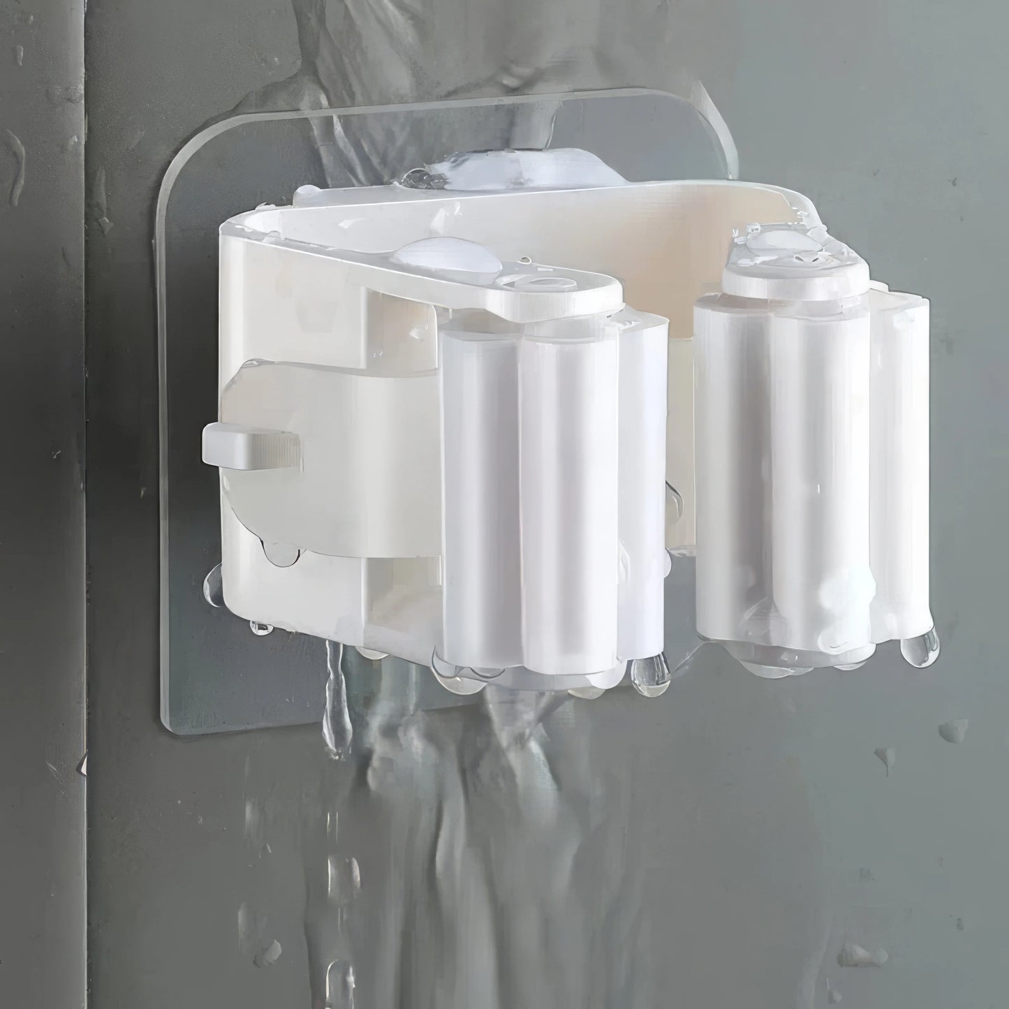 4/8/12 Mop Racks with No Drilling, Space Saving Design, Minimalist Style, Suitable for Bedrooms, Gardens, and Bathrooms