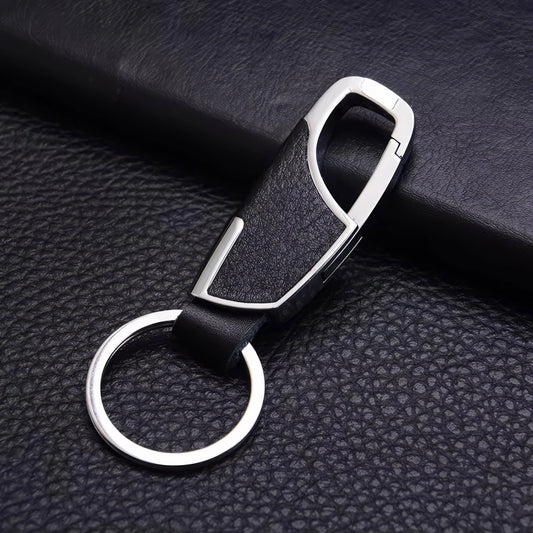 1 Black Car Keychain, Durable Metal Keyring Holder, Practical and Stylish, Suitable for Car Keys, Men's and Women's Gifts