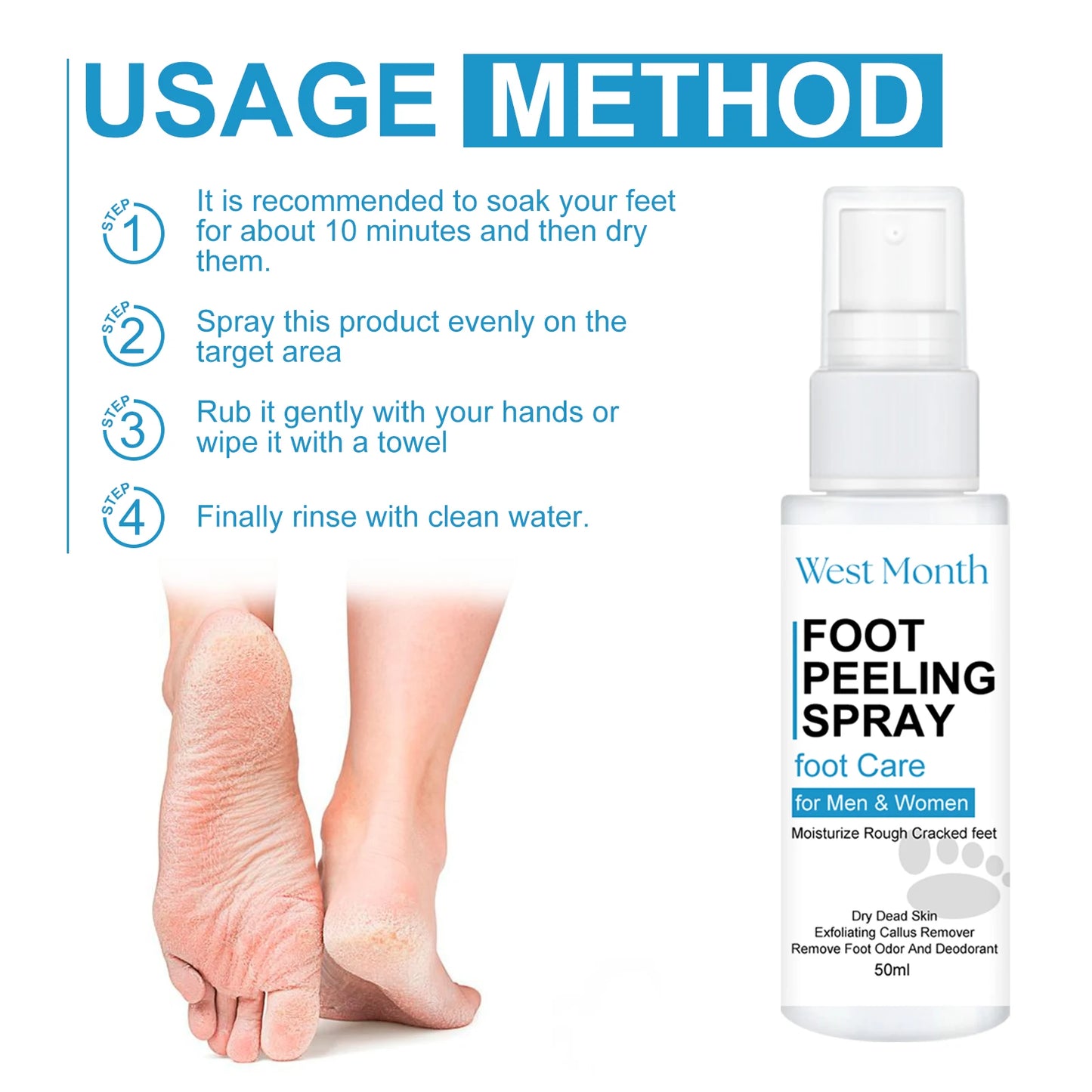 West&Month Nail Fungus Repair Liquid Hand Foot Skin Care Serum Remove Infected Thicken Bright Fungal Treat Soft Hand Foot Care
