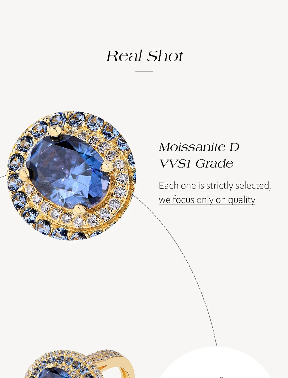 ATTAGEMS Blue Moissanite Women Rings Oval Cut 1.0CT Real S925 Sterling Silver Jewelry For Wedding Engagement Ring With Certified