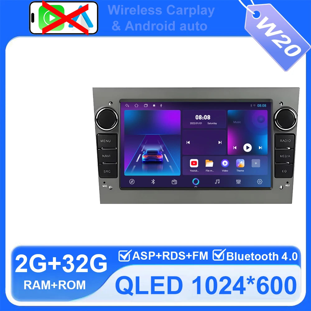 Android Car Stereo for Opel/Vauxhall Astra H J, Vectra, Antara, Zafira, Corsa (2004–2011) — CarPlay, Android Auto, GPS