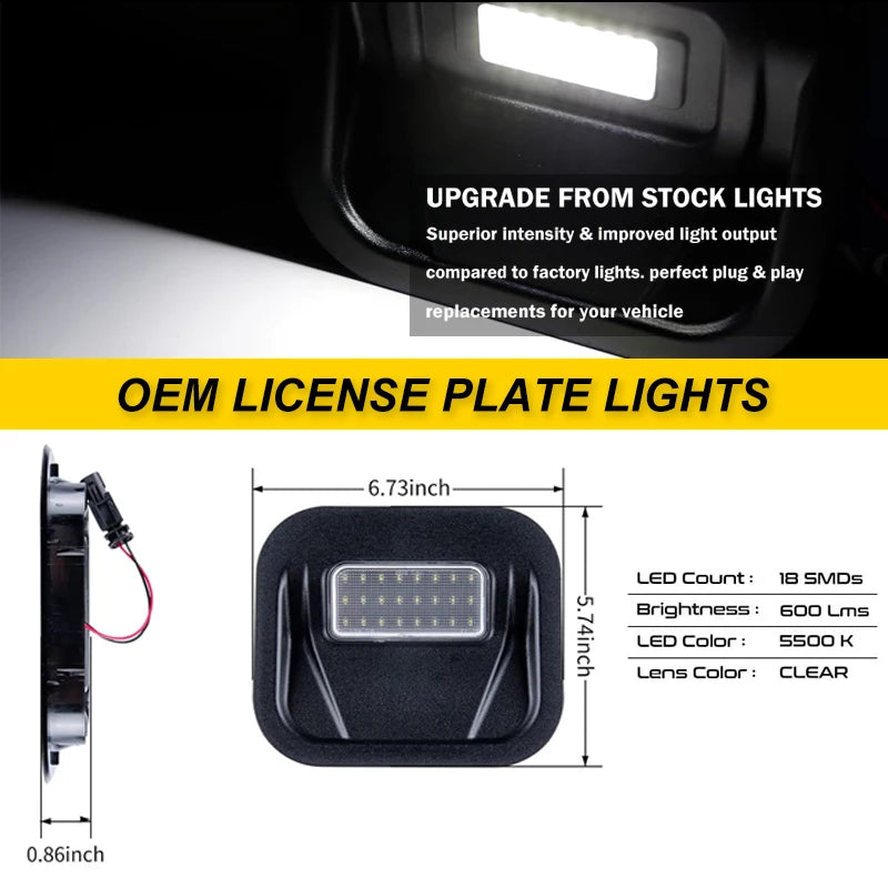 2Pcs LED Rear Tailgate Step Light Kit For GMC Sierra 1500 Chevy Silverado 1500 2500HD 3500HD 2020 2021 2022