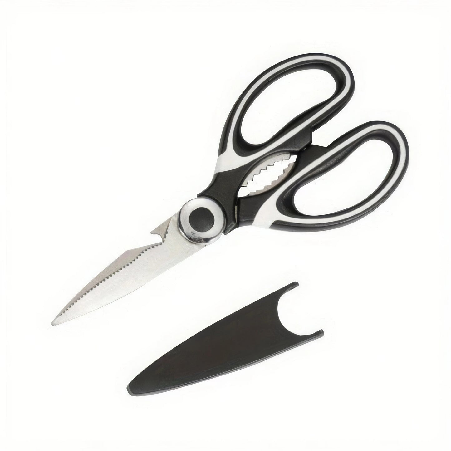 1 Piece of Multifunctional Kitchen Scissors Black, Sharp Blade, Suitable for Cutting Chicken, Duck or Fish Meat, Kitchen Tool