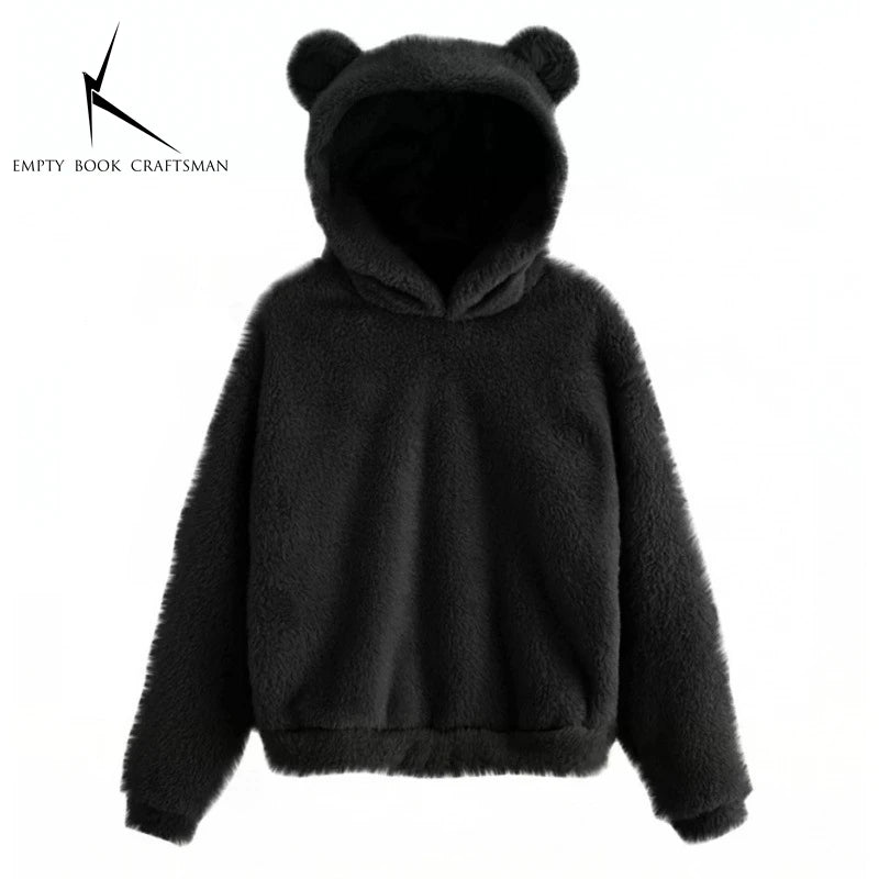 Women's Bunny Ear Hoodie - Plush Warm Long Sleeve Sweatshirt - photo 9