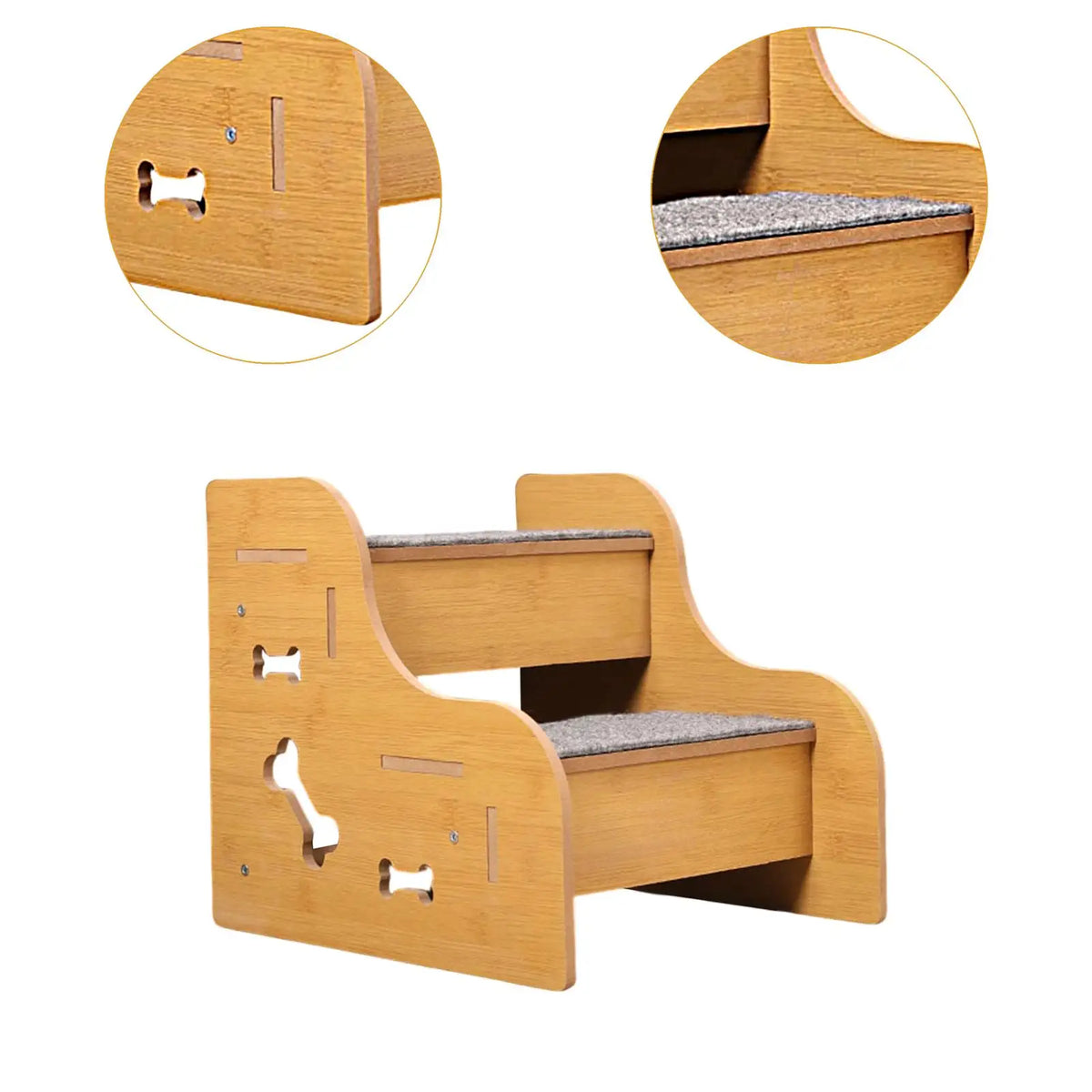 Wooden Pet Stairs 2, 3 or 4 Steps - Non-Slip Dog Ladder – photo 4