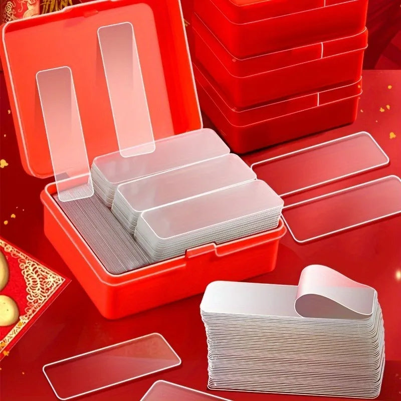 2 Boxes/120 Pieces of Transparent Double-sided Tape, Reusable Without Residue, Suitable for Walls, Posters, Handicrafts