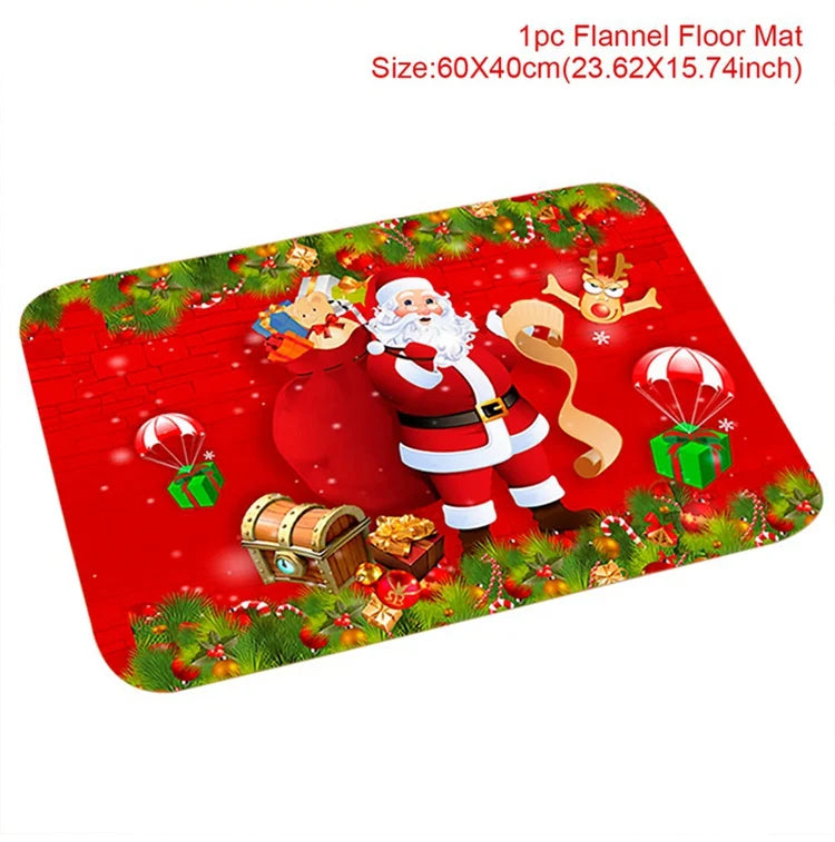 Christmas Door Mat Santa Claus Outdoor Carpet Merry Christmas Decorations For Home 2026 Navidad Xmas Ornament New Year 2026