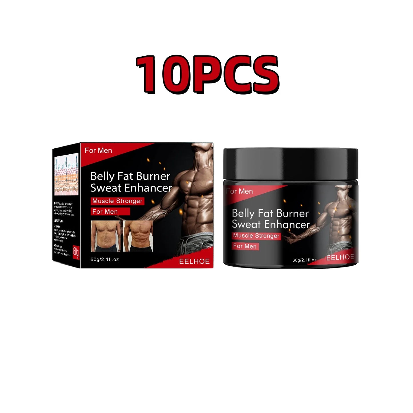 Men Sculpting Cream Abdominal Muscle Fat Reduction Provide Muscle Heat Boost Sweat Anti Cellulite Ab Thermogenic Massage Cream