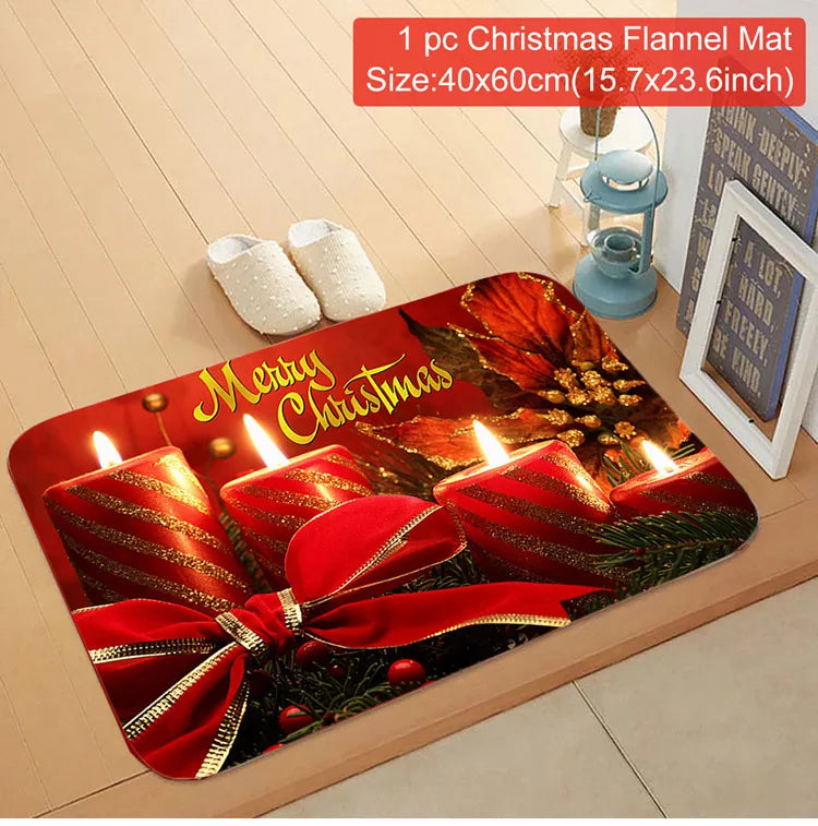 Christmas Door Mat Santa Claus Outdoor Carpet Merry Christmas Decorations For Home 2026 Navidad Xmas Ornament New Year 2026