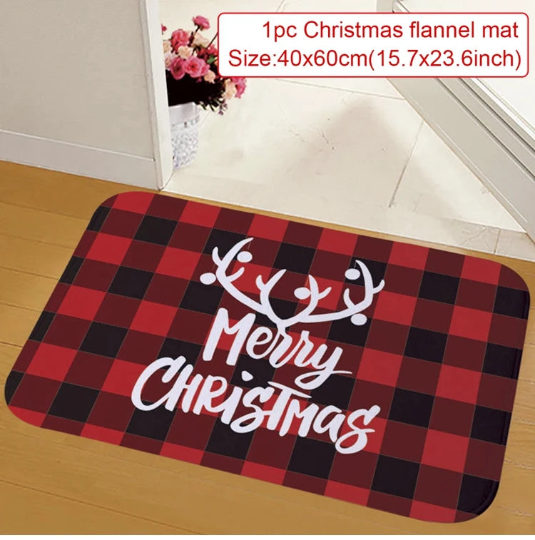 Christmas Door Mat Santa Claus Outdoor Carpet Merry Christmas Decorations For Home 2026 Navidad Xmas Ornament New Year 2026