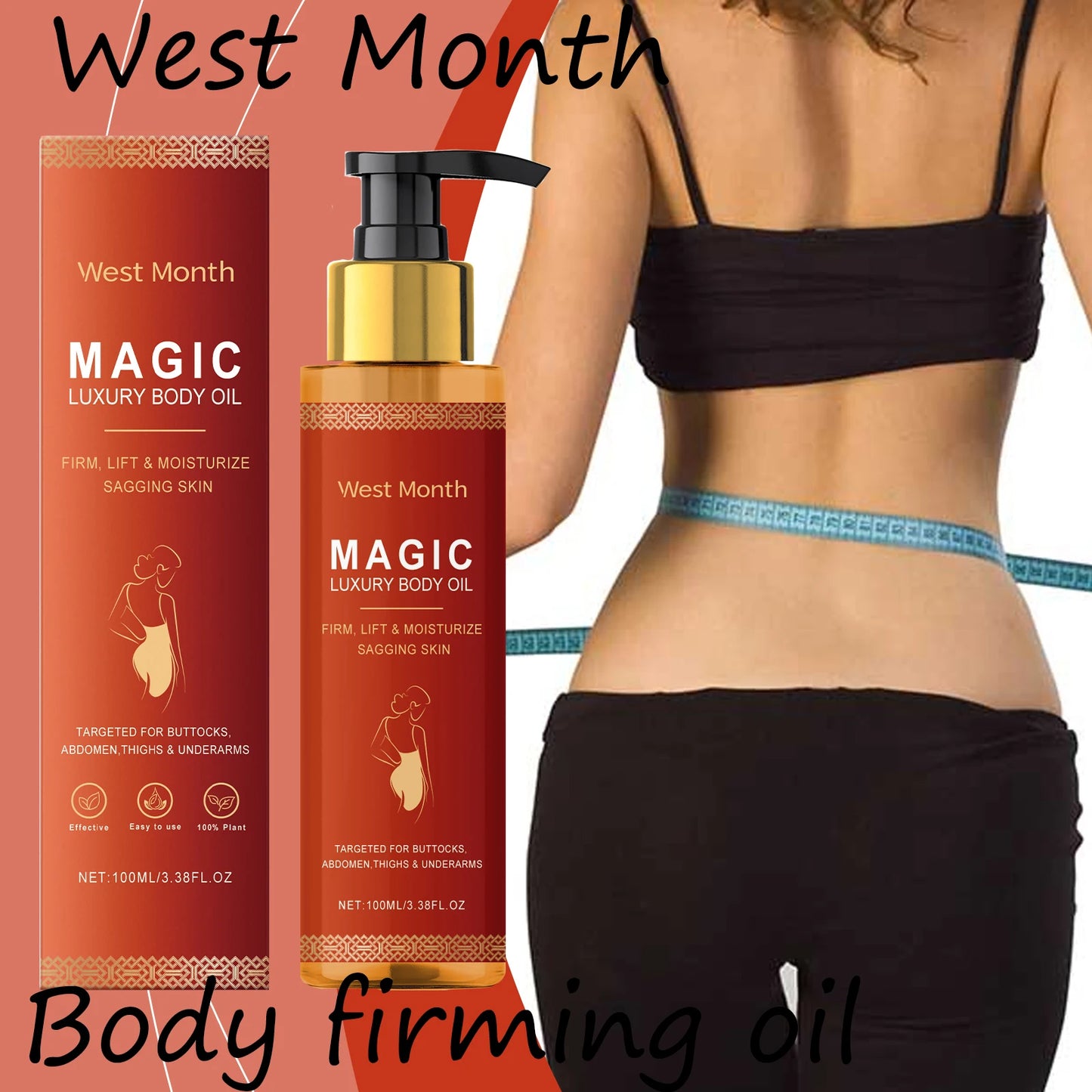 Firming Body Oil Enhance Skin Elasticity Daily Nourishing Reduce Druness Improve Roughness Mild Tightening Body Essential Oil